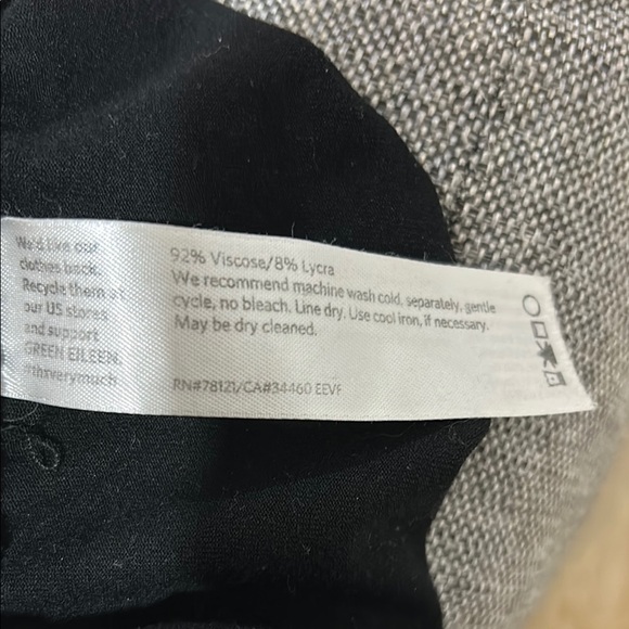 Eileen Fisher Viscose Jersey Ankle Black Leggings - Picture 7 of 8